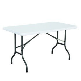 Tavolo pieghevole con gambe in acciaio BME 122x61cm