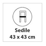 Sedile 43 x 43 cm