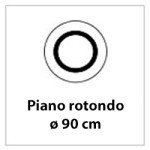 Dimensione piano ø 90 cm