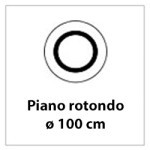 Dimensione piano ø 100 cm