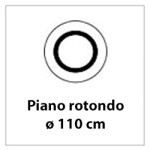 Dimensione piano ø 110 cm