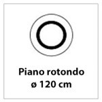 Dimensione piano ø 120 cm