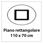 Dimensione piano 110x70cm