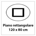 Dimensione piano 120x80cm