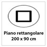 Dimensione piano 200x90cm