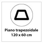 Dimensione piano trapez 120x60cm