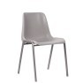 Sedia monoscocca in plastica grigio chiaro PAOLO fusto grigio