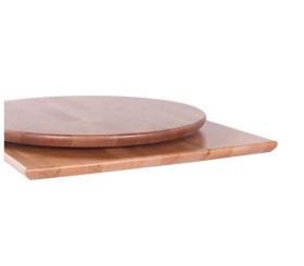 Piano tavolo in legno massello con bordi arrotondati