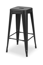 Sgabello in metallo PARIS Nero